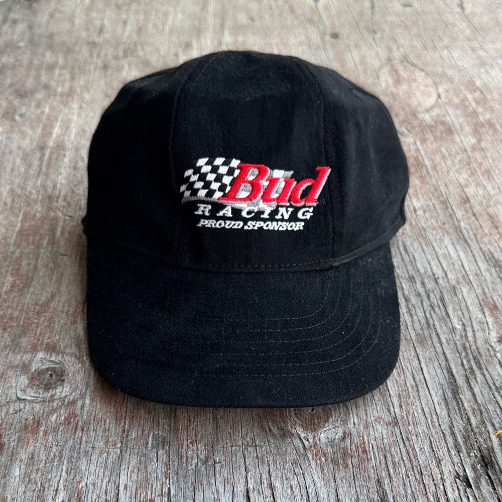 Vintage Budweiser Racing Strapback Hat / 90s